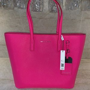 NWT Marc Jacobs Bright Pink Saffiano Leather Tote